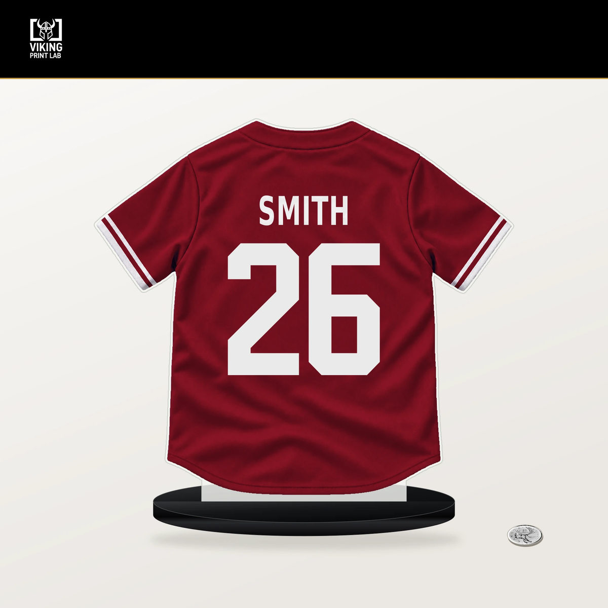 Pavin Smith number 26 Arizona Diamondbacks jersey stand with included black base.