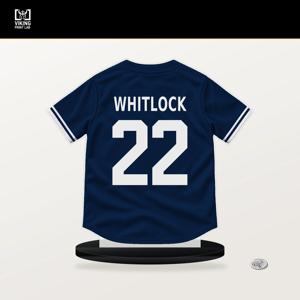Garrett Whitlock number 22 Boston Red Sox jersey stand with included black base.