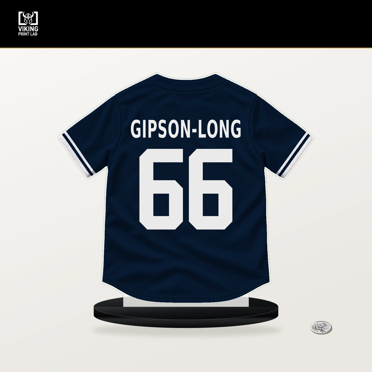 Sawyer Gipson-Long number 66 Detroit Tigers jersey stand with included black base.