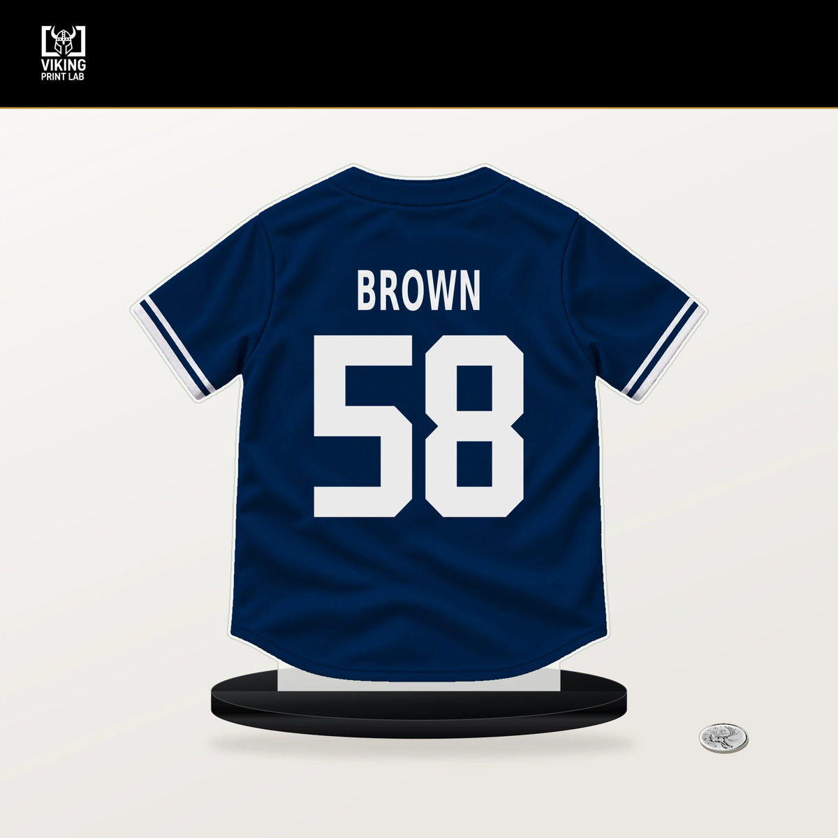 Hunter Brown number 58 Houston Astros jersey stand with included black base.