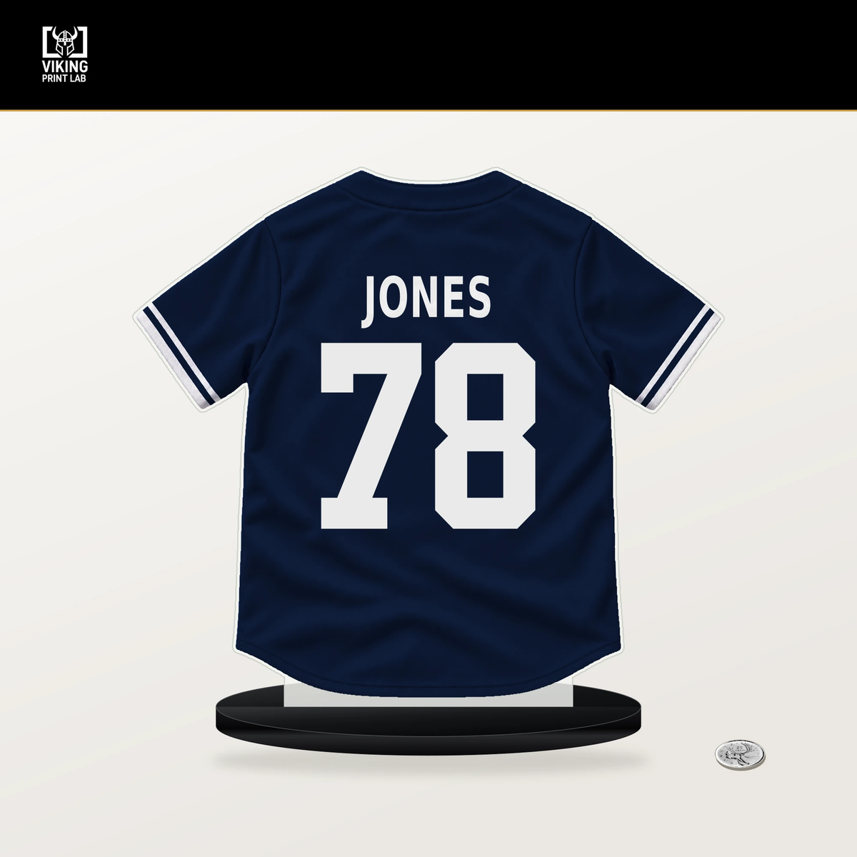 Spencer Jones number 78 New York Yankees jersey stand with included black base.