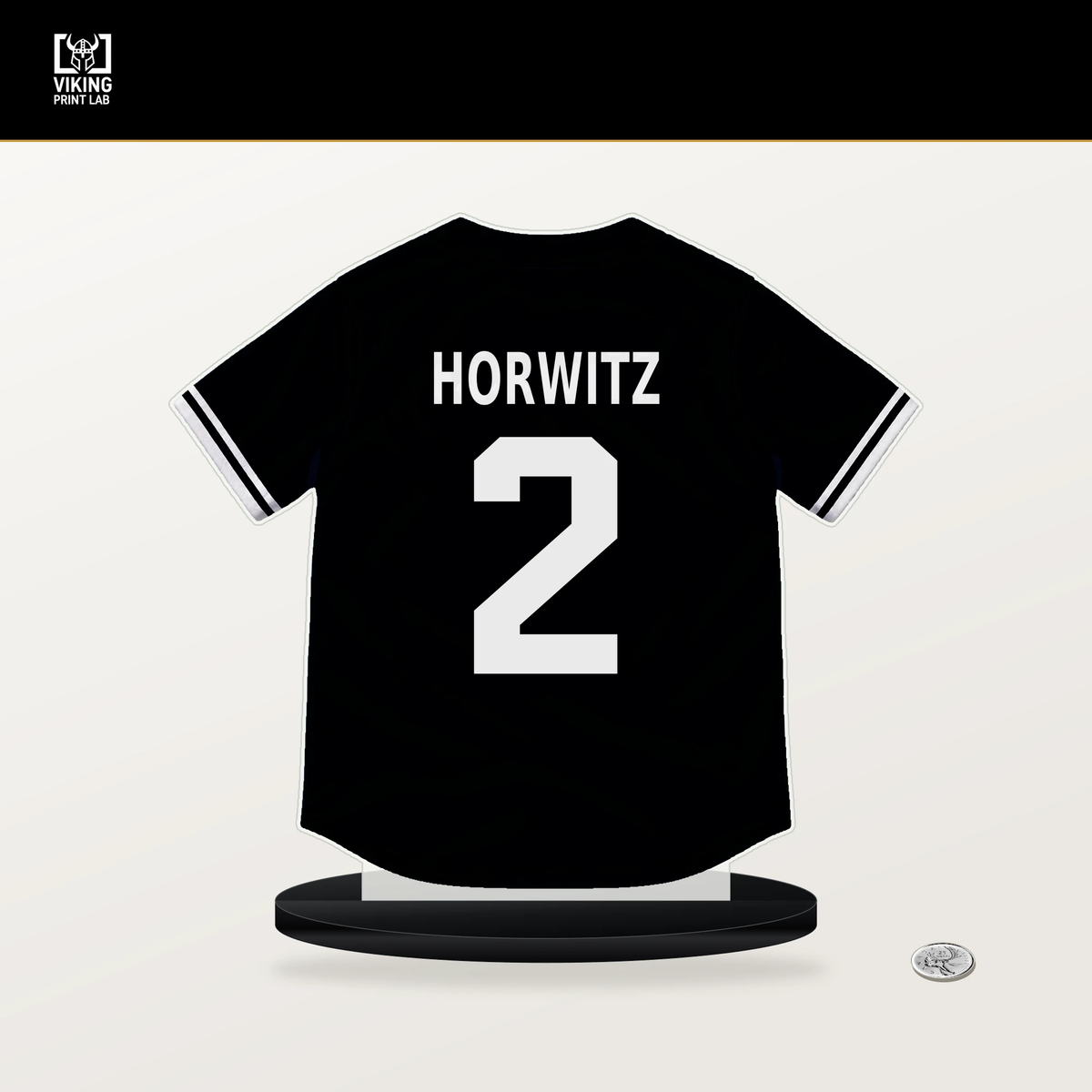 Spencer Horwitz number 2 Pittsburgh Pirates jersey stand with included black base.