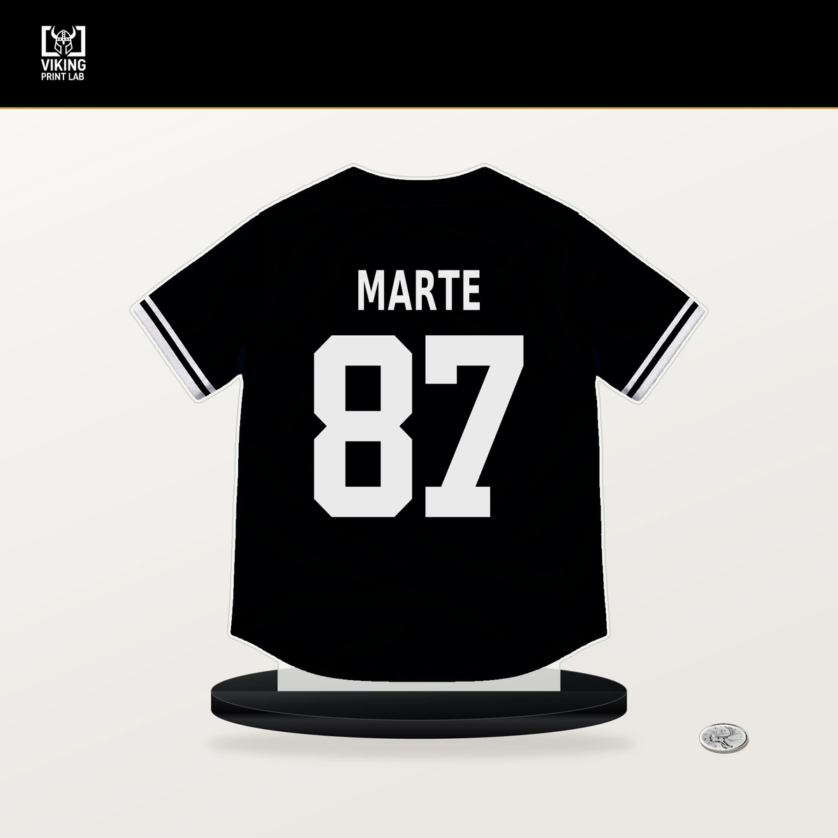 Yunior Marte number 87 San Francisco Giants jersey stand with included black base.