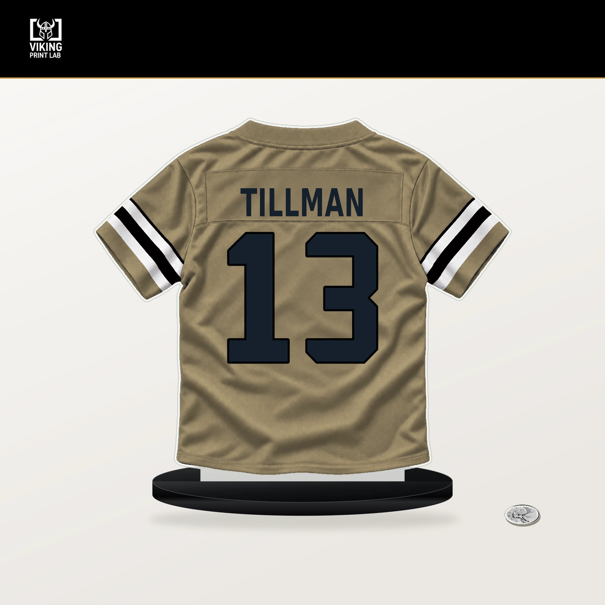 Cedric Tillman number 13 New Orleans Saints jersey stand with included black base.