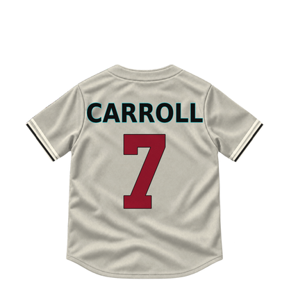 Arizona Diamondbacks CARROLL #7 jersey keychain artwork preview. Jersey keychain design. Attachment hardware is supplied with the finished acrylic keychain.