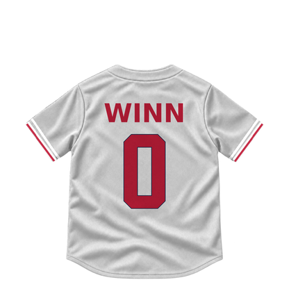 St. Louis Cardinals WINN #0 jersey keychain artwork preview. Jersey keychain design. Attachment hardware is supplied with the finished acrylic keychain.