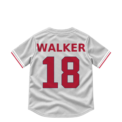 St. Louis Cardinals WALKER #18 jersey keychain artwork preview. Jersey keychain design. Attachment hardware is supplied with the finished acrylic keychain.