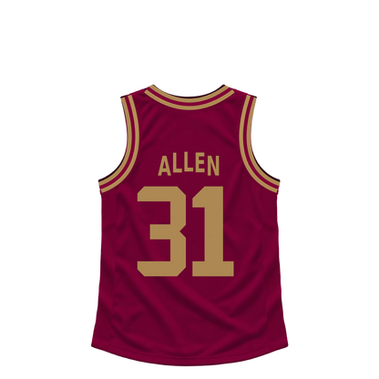 Cleveland Cavaliers ALLEN #31 jersey keychain artwork preview. Jersey keychain design. Attachment hardware is supplied with the finished acrylic keychain.