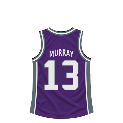 Sacramento Kings MURRAY #13 jersey keychain artwork preview. Jersey keychain design. Attachment hardware is supplied with the finished acrylic keychain.