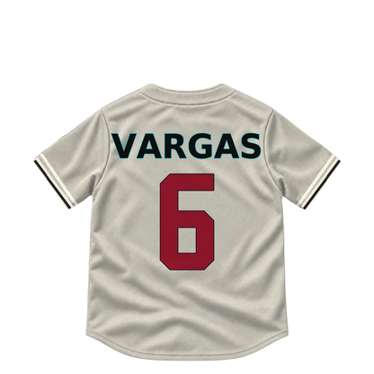 Arizona Diamondbacks jersey keychain — Ildemaro Vargas #6. Exact saved player artwork preview.