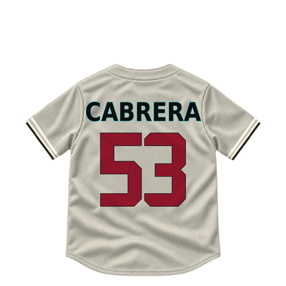 Arizona Diamondbacks jersey keychain — Jose Cabrera #53. Exact saved player artwork preview.