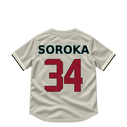 Arizona Diamondbacks jersey keychain — Michael Soroka #34. Exact saved player artwork preview.