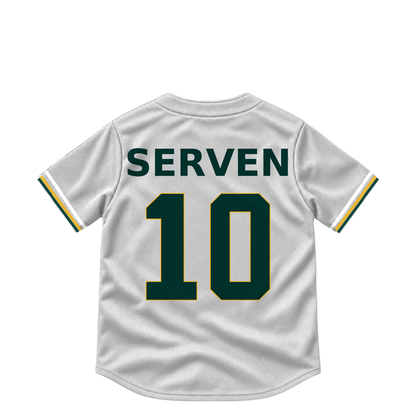 Athletics jersey keychain — Brian Serven #10. Exact saved player artwork preview.