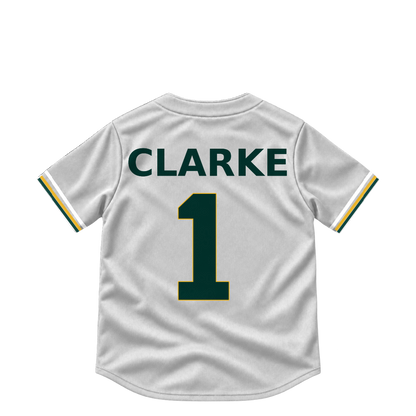 Athletics jersey keychain — Denzel Clarke #1. Exact saved player artwork preview.