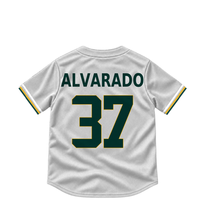 Athletics jersey keychain — Elvis Alvarado #37. Exact saved player artwork preview.