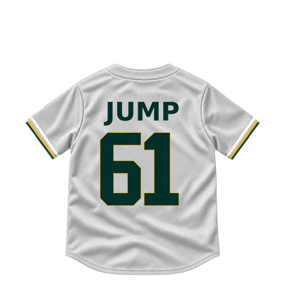 Athletics jersey keychain — Gage Jump #61. Exact saved player artwork preview.