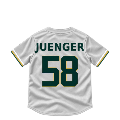 Athletics jersey keychain — Hayden Juenger #58. Exact saved player artwork preview.