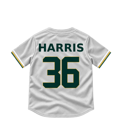 Athletics jersey keychain — Hogan Harris #36. Exact saved player artwork preview.