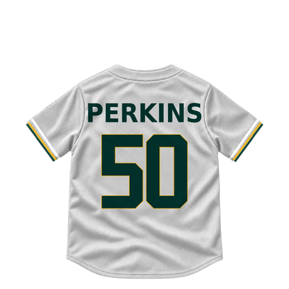 Athletics jersey keychain — Jack Perkins #50. Exact saved player artwork preview.