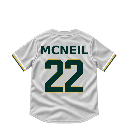 Athletics jersey keychain — Jeff McNeil #22. Exact saved player artwork preview.