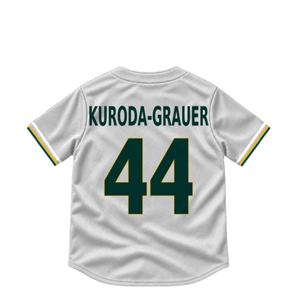 Athletics jersey keychain — Joshua Kuroda-Grauer #44. Exact saved player artwork preview.