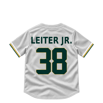 Athletics jersey keychain — Mark Leiter Jr. #38. Exact saved player artwork preview.