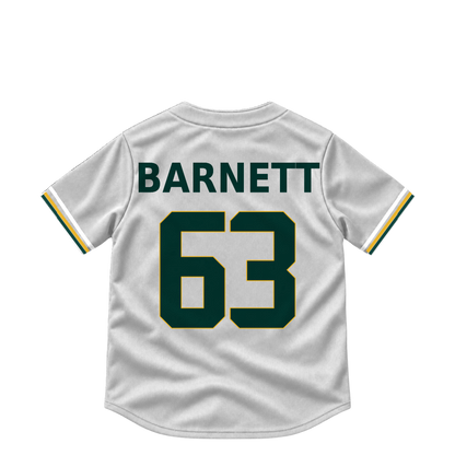 Athletics jersey keychain — Mason Barnett #63. Exact saved player artwork preview.