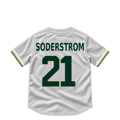 Athletics jersey keychain — Tyler Soderstrom #21. Exact saved player artwork preview.