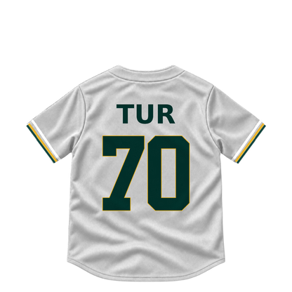 Athletics jersey keychain — Yunior Tur #70. Exact saved player artwork preview.