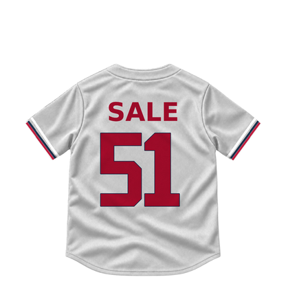 Atlanta Braves jersey keychain — Chris Sale #51. Exact saved player artwork preview.