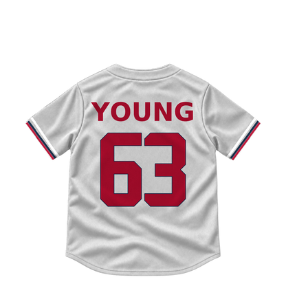 Atlanta Braves jersey keychain — Danny Young #63. Exact saved player artwork preview.