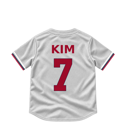 Atlanta Braves jersey keychain — Ha-Seong Kim #7. Exact saved player artwork preview.