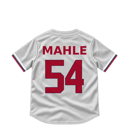 Atlanta Braves jersey keychain — Tyler Mahle #54. Exact saved player artwork preview.