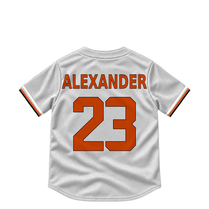 Baltimore Orioles jersey keychain — Blaze Alexander #23. Exact saved player artwork preview.