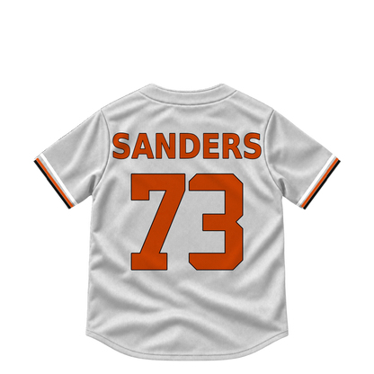 Baltimore Orioles jersey keychain — Cam Sanders #73. Exact saved player artwork preview.