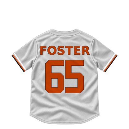 Baltimore Orioles jersey keychain — Cameron Foster #65. Exact saved player artwork preview.