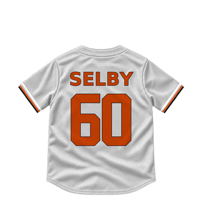 Baltimore Orioles jersey keychain — Colin Selby #60. Exact saved player artwork preview.