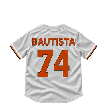 Baltimore Orioles jersey keychain — Felix Bautista #74. Exact saved player artwork preview.