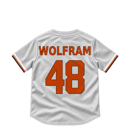 Baltimore Orioles jersey keychain — Grant Wolfram #48. Exact saved player artwork preview.