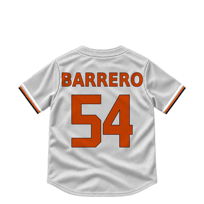 Baltimore Orioles jersey keychain — Jose Barrero #54. Exact saved player artwork preview.
