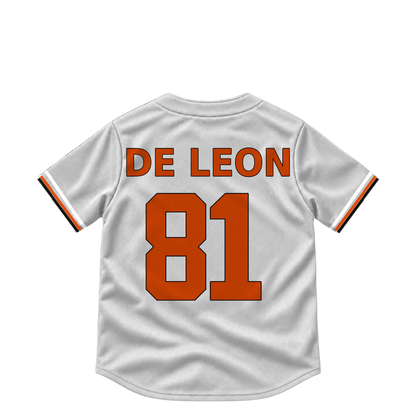 Baltimore Orioles jersey keychain — Luis De Leon #81. Exact saved player artwork preview.