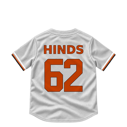 Baltimore Orioles jersey keychain — Rece Hinds #62. Exact saved player artwork preview.