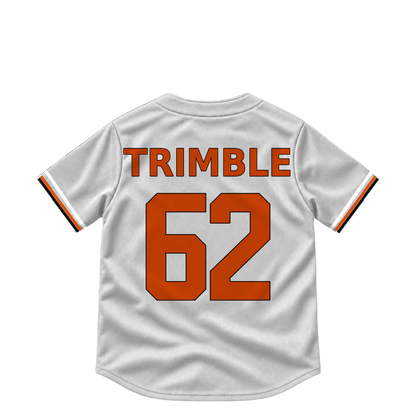 Baltimore Orioles jersey keychain — Reed Trimble #62. Exact saved player artwork preview.