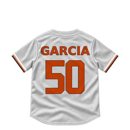 Baltimore Orioles jersey keychain — Rico Garcia #50. Exact saved player artwork preview.