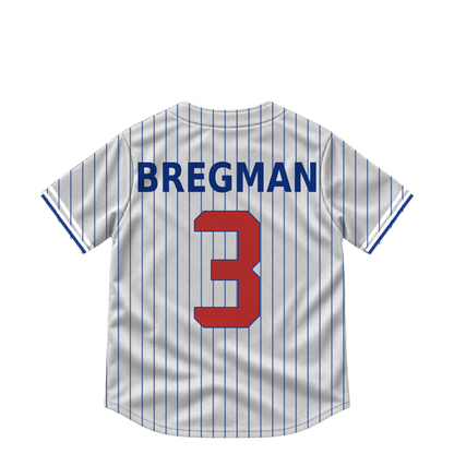 Chicago Cubs jersey keychain — Alex Bregman #3. Exact saved player artwork preview.