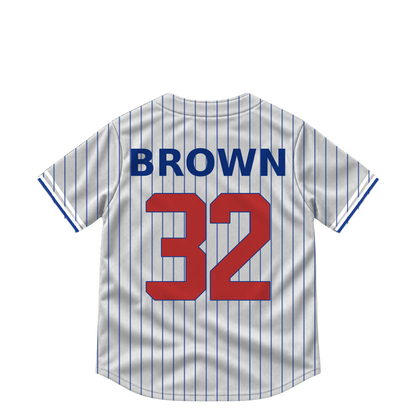 Chicago Cubs jersey keychain — Ben Brown #32. Exact saved player artwork preview.