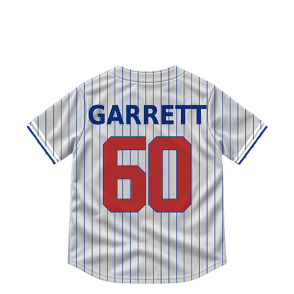 Chicago Cubs jersey keychain — Braxton Garrett #60. Exact saved player artwork preview.
