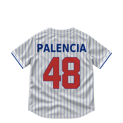 Chicago Cubs jersey keychain — Daniel Palencia #48. Exact saved player artwork preview.
