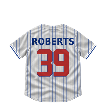 Chicago Cubs jersey keychain — Ethan Roberts #39. Exact saved player artwork preview.
