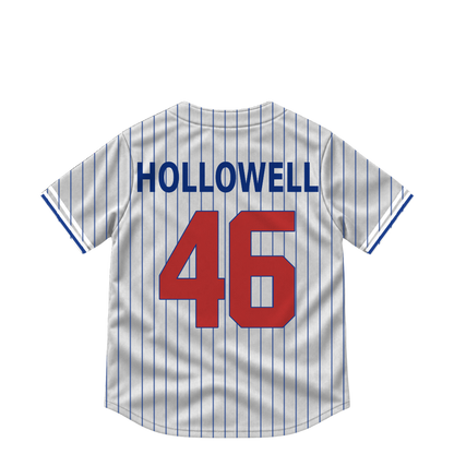 Chicago Cubs jersey keychain — Gavin Hollowell #46. Exact saved player artwork preview.